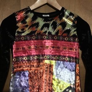 Girls Crushed Velvet Long Sleeve